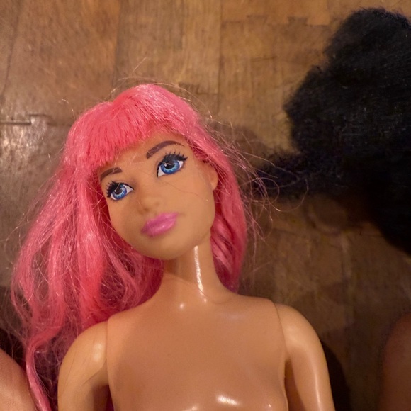 Mattel Fashion Barbie Dolls Lot Blonde Hair pink Hair Black Hair Naked Barbies - Picture 6 of 14